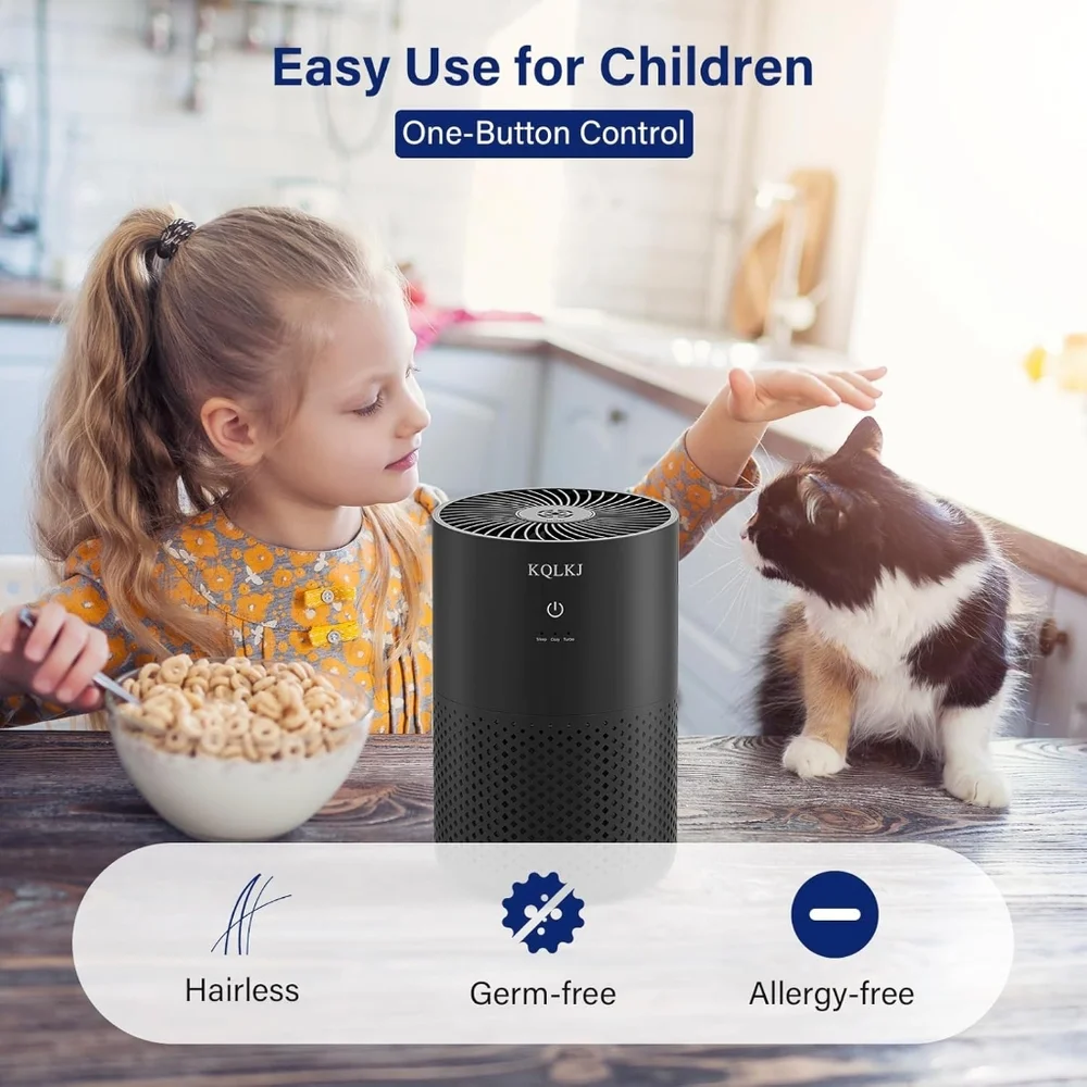 New KQLKJ Air Purifier with Aromatherapy in Black - Picture 5 of 8